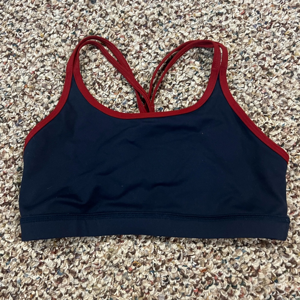 Women's Born Primitive Navy Blue and Red Sports Bra
